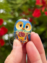 Load image into Gallery viewer, Frida, the Ceramic Owl - Scandinavian Folk Inspired (beautiful or peace)