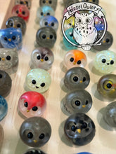 Load image into Gallery viewer, Surprise Glow MarbOwl Solo - Resin Owl - (please limit yourself to 2 or 3)