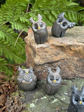 Load image into Gallery viewer, Stoney Sentinel Resin Owl- Resin Art (please limit to 2 or 3)