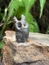 Load image into Gallery viewer, Stoney Sentinel Resin Owl- Resin Art (please limit to 2 or 3)
