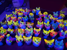 Load image into Gallery viewer, Galaxy Black Light Resin Owl - (please limit to 3 or 4)