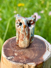 Load image into Gallery viewer, Rayna, the Marbled Ceramic Owl (warrior/advice)