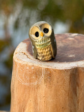 Load image into Gallery viewer, Bjorn, the High Fire Ceramic Pixie Owl (bear/quiet strength)