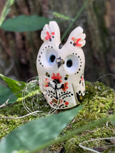Load image into Gallery viewer, Rowan the Ceramic Owl - Folk Inspired (Little redhead or tree of protection)