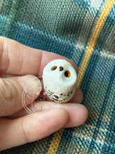 Load image into Gallery viewer, Bylur Snowy, Curious the Ceramic Elf Owl (Icelandic for snowstorm)
