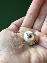 Load image into Gallery viewer, Bylur Snowy, Curious the Ceramic Elf Owl (Icelandic for snowstorm)