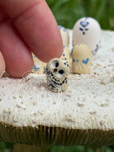 Load image into Gallery viewer, #3 Snow Spot & Mini House, the Ceramic Pixie Owl - Inspired ("Tiny")