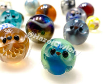 Load image into Gallery viewer, Surprise Glow MarbOwl Solo - Resin Owl - (please limit yourself to 2 or 3)