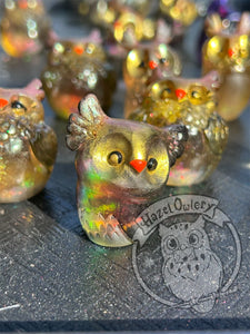 Fire Opal Shift Resin Owl -  (please limit to 2 or 3) (Copy)