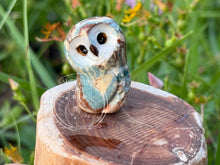 Load image into Gallery viewer, Ylva, the Marbled Ceramic Owl (she-wolf/fierce)
