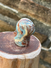 Load image into Gallery viewer, Ylva, the Marbled Ceramic Owl (she-wolf/fierce)
