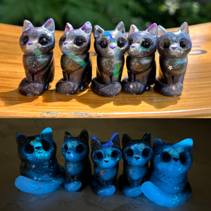 Galaxy Cat Meows - Resin Art Cat (please limit to 2 or 3)
