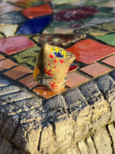 Load image into Gallery viewer, Linnea, the Ceramic Owl - Scandinavian Folk Inspired (twinflower or silver linden tree)
