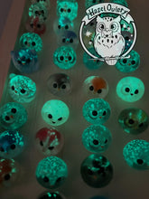 Load image into Gallery viewer, Surprise Glow MarbOwl Solo - Resin Owl - (please limit yourself to 2 or 3)
