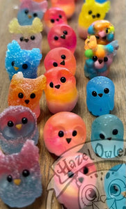 Summer Trio Pack of Pixie Owl- Resin Art (please limit to 2-3)