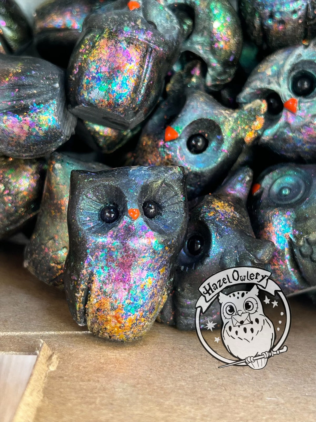 Raku Resin Owl -  (please limit to 2 or 3)