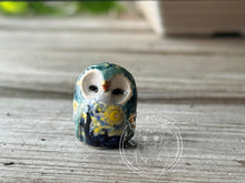 Load image into Gallery viewer, Ceres the Ceramic Owl - Van Gogh Inspired (Named after a dwarf planet)
