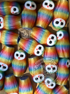 Gummi Rainbow Barn Owl -  light weight PLA Owl