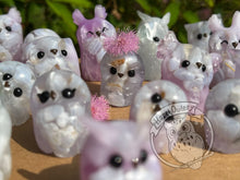 Load image into Gallery viewer, Blue Lace Agate Resin Owl -  (please limit to 2 or 3)
