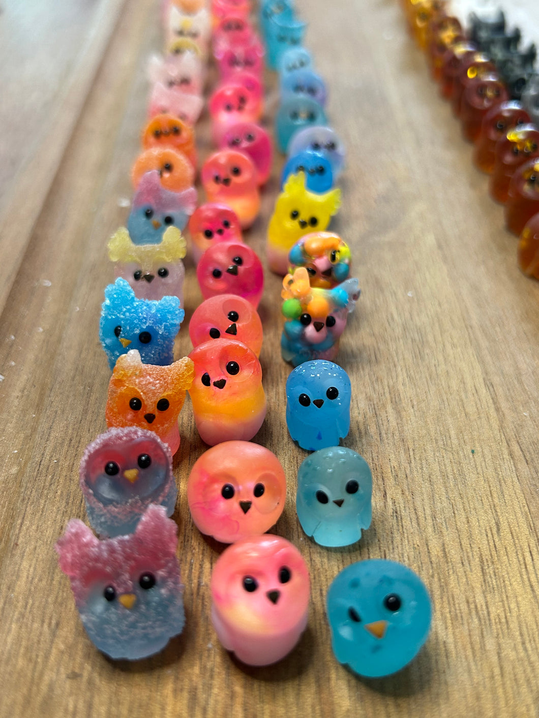 Summer Trio Pack of Pixie Owl- Resin Art (please limit to 2-3)