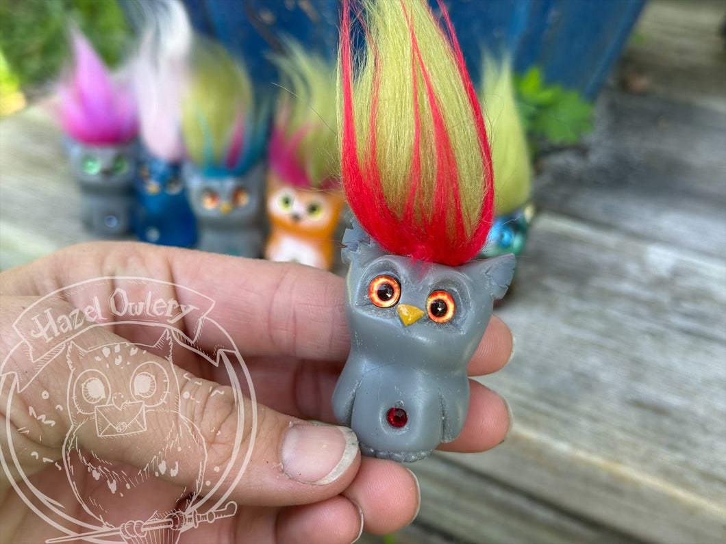 Spontaneous Troll Owl - Resin Art (please limit to 2)