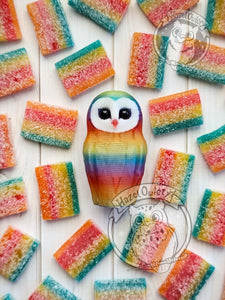 Gummi Rainbow Barn Owl -  light weight PLA Owl