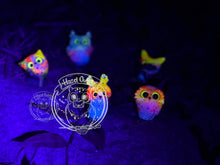 Load image into Gallery viewer, Galaxy Black Light Resin Owl -  (please limit to 3 or 4)
