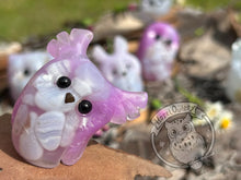 Load image into Gallery viewer, Blue Lace Agate Resin Owl -  (please limit to 2 or 3)
