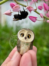 Load image into Gallery viewer, Rollo, the High Fire Ceramic Owl (wolf)
