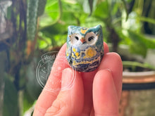 Load image into Gallery viewer, Seren the Ceramic Owl - Van Gogh Inspired (Welsh for star)
