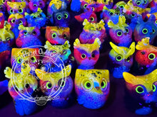 Load image into Gallery viewer, Galaxy Black Light Resin Owl -  (please limit to 3 or 4)
