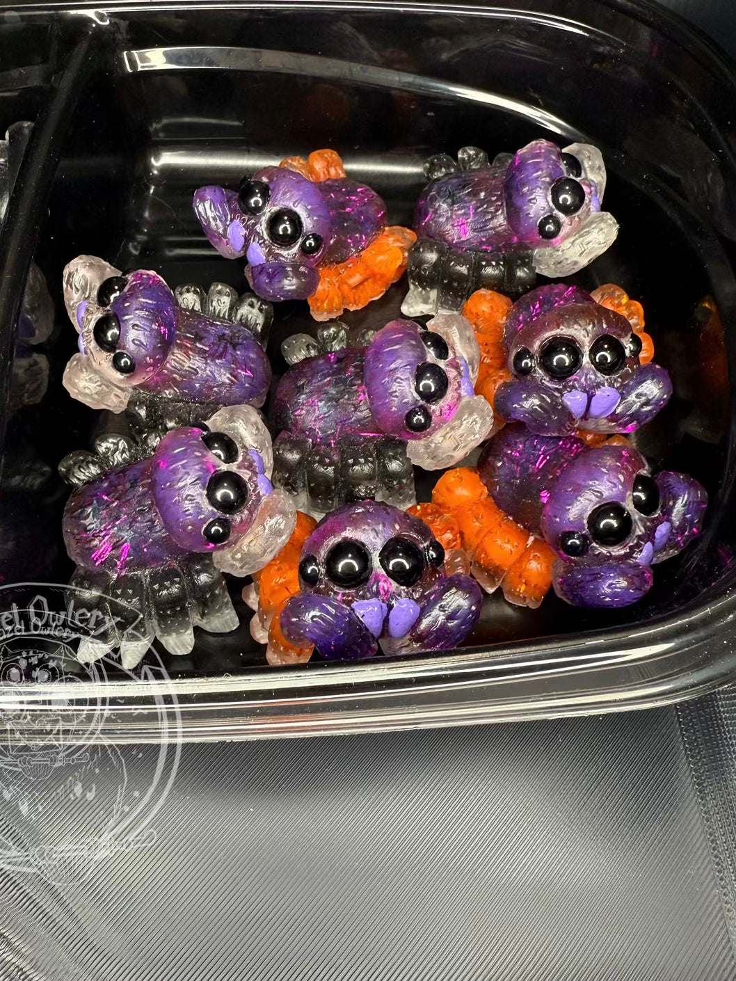 Spooky Fluff Jumping Spider - Resin Art (please only buy 2 or 3 of each variation)