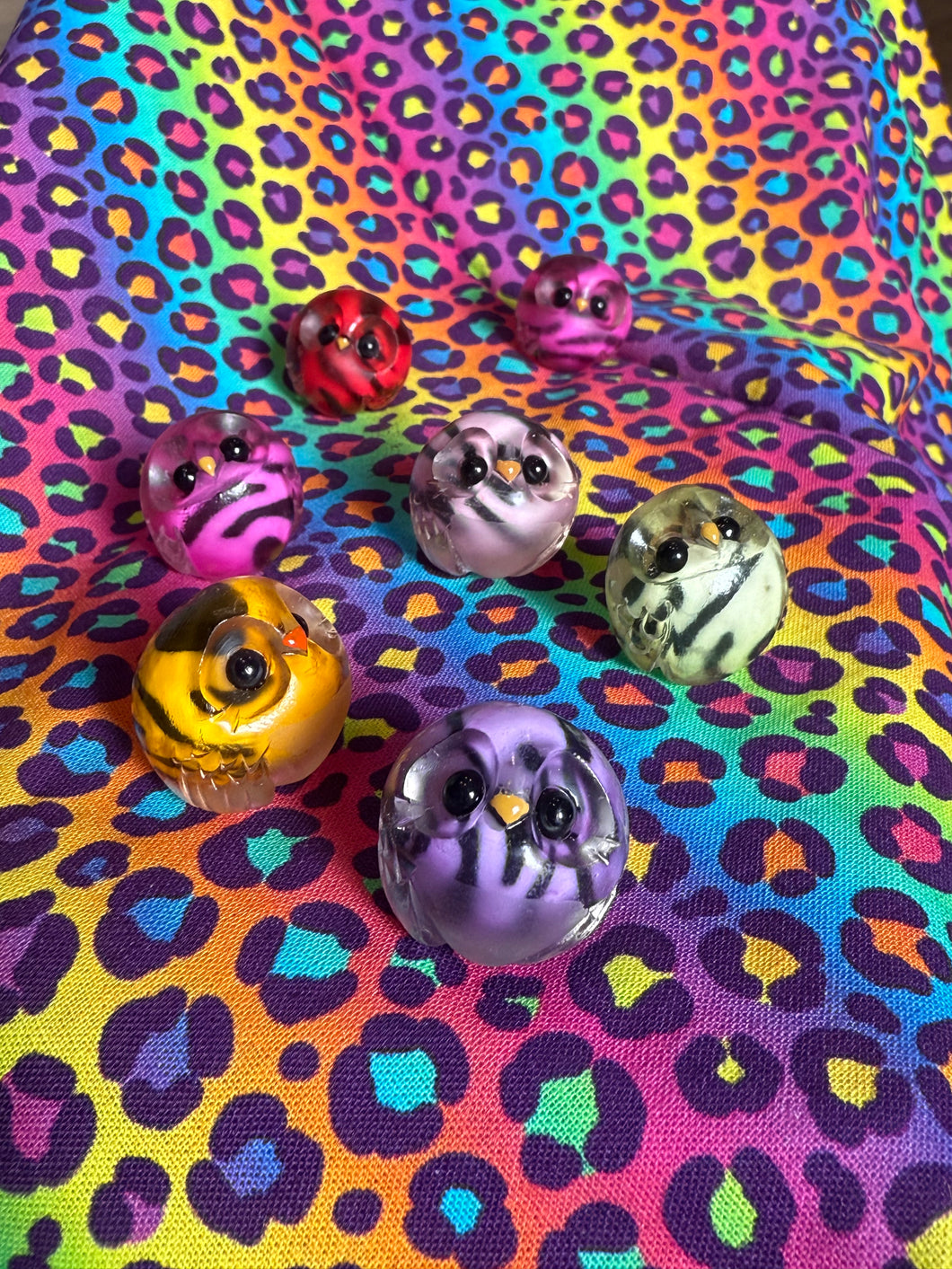 80's Tiger MarbOwl Resin Owl - (please limit yourself to 3 or 4 )