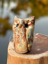 Load image into Gallery viewer, Rayna, the Marbled Ceramic Owl (warrior/advice)
