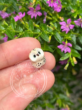 Load image into Gallery viewer, #7 Bity Snow &amp; Mini House, the Ceramic Pixie Owl -
