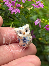 Load image into Gallery viewer, #8 Miffy &amp; Mini House, the Ceramic Pixie Owl - Blue Chinaware Inspired (Dutch for "bunny")
