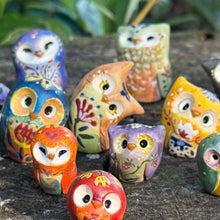 Load image into Gallery viewer, Ruddy &amp; Mini House, the Ceramic Pixie Owl - Scandinavian Folk Inspired (Copy)

