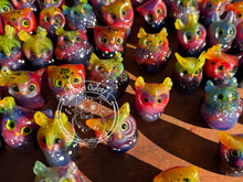 Load image into Gallery viewer, Galaxy Black Light Resin Owl -  (please limit to 3 or 4)
