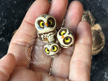 Load image into Gallery viewer, Digger Burrowing &amp; Mini House, Curious the Pixie Ceramic Owl
