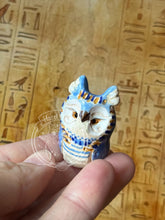 Load image into Gallery viewer, Hiero the Ceramic Owl - Pharaoh inspired

