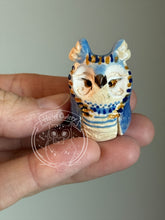 Load image into Gallery viewer, Hiero the Ceramic Owl - Pharaoh inspired
