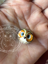 Load image into Gallery viewer, Pima Great Horned, Curious the Elf Ceramic Owl (tribe that believes that a person's soul passes into the body of a great horned owl)

