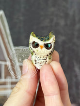 Load image into Gallery viewer, Hopi Great Horned, Curious the Ceramic Owl (tribe that called the owl a revered protector &amp; a stern warrior spirit)
