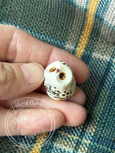 Load image into Gallery viewer, Bylur Snowy, Curious the Ceramic Elf Owl (Icelandic for snowstorm)
