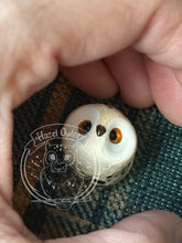 Load image into Gallery viewer, Bylur Snowy, Curious the Ceramic Elf Owl (Icelandic for snowstorm)
