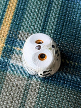 Load image into Gallery viewer, Bylur Snowy, Curious the Ceramic Elf Owl (Icelandic for snowstorm)
