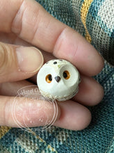 Load image into Gallery viewer, Bylur Snowy, Curious the Ceramic Elf Owl (Icelandic for snowstorm)
