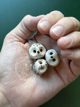 Load image into Gallery viewer, Bylur Snowy, Curious the Ceramic Elf Owl (Icelandic for snowstorm)
