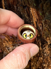 Load image into Gallery viewer, Digger Burrowing &amp; Mini House, Curious the Pixie Ceramic Owl

