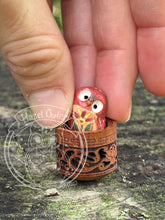 Load image into Gallery viewer, Ruddy &amp; Mini House, the Ceramic Pixie Owl - Scandinavian Folk Inspired (Copy)
